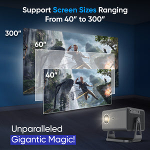 DEBONAIR CineX Pro 4K Ultra HD Native 1080p Android 12 Projector | 1300 ANSI Lumens Auto (Focus+Screen Fit+Obstacle Avoidance) Dust Proof Engine 10W Speaker Dual WiFi BT5.0| 300" Display | Cinema Exp 2 Years Warranty