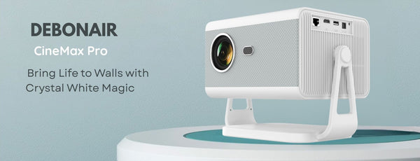 DEBONAIR CineMax Pro 4K Ultra HD Native 1080p Android 12 Projector | 1300 ANSI Lumens Auto (Focus+Screen Fit+Obstacle Avoidance) Dust Proof Engine 10W Speaker Dual WiFi BT5.0| 300" Display | Cinema Exp 2 Years Warranty