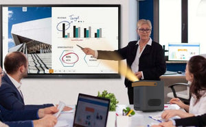 DEBONAIR Smart Surface Interactive Projector Ultra HD Native 1080p Turns Wall into Touchscreen 4K HDR 1400 ANSI Lumens Auto (Focus, Screen Fit, OBS Avoidance) Dust Proof Engine (WiFi & BT) 300" inch 2 Years Warranty