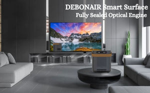 DEBONAIR Smart Surface Interactive Projector Ultra HD Native 1080p Turns Wall into Touchscreen 4K HDR 1400 ANSI Lumens Auto (Focus, Screen Fit, OBS Avoidance) Dust Proof Engine (WiFi & BT) 300" inch 2 Years Warranty