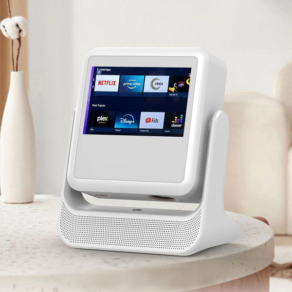 DEBONAIR Touch Play Full HD 1080p Smart Projector | World’s First Touchscreen with Auto (Focus+Screen Fit+Obstacle Avoidance) | Official Android | 18000 Lumens | HDMI USB| 10W Speaker Dual WiFi BT5.0 2 Years Warranty