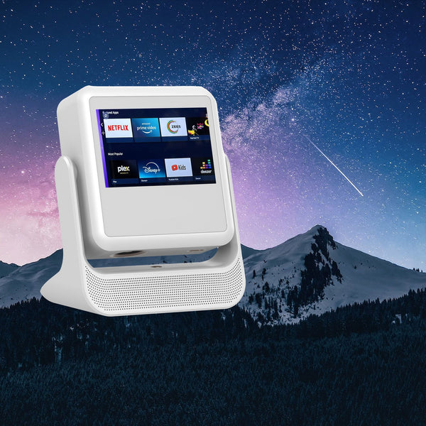 DEBONAIR Touch Play Full HD 1080p Smart Projector | World’s First Touchscreen with Auto (Focus+Screen Fit+Obstacle Avoidance) | Official Android | 18000 Lumens | HDMI USB| 10W Speaker Dual WiFi BT5.0 2 Years Warranty