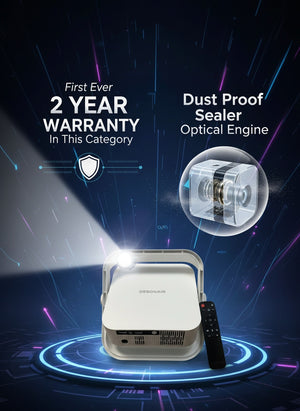 DEBONAIR UltraPlay Full HD Native 1080p Android 12 Projector | 4K HDR Support | 17000 Lumens | Auto Focus, Screen Fit & Obstacle Avoidance | Dust Proof Engine Dual WiFi BT 5.0 | 250" Display USB & HDMI 2 Years Warranty