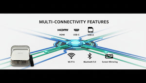 DEBONAIR UltraPlay Full HD Native 1080p Android 12 Projector | 4K HDR Support | 17000 Lumens | Auto Focus, Screen Fit & Obstacle Avoidance | Dust Proof Engine Dual WiFi BT 5.0 | 250" Display USB & HDMI 2 Years Warranty